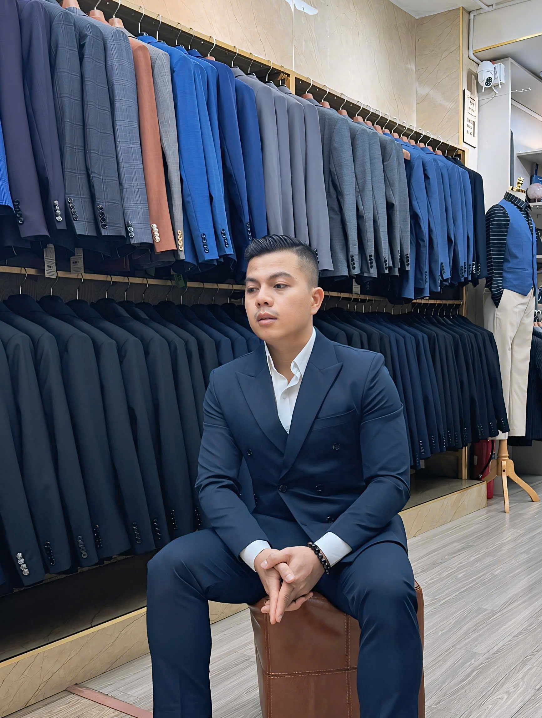 Siêu sale - Áo vest 6 Khuy - Màu Xanh Navy — 2