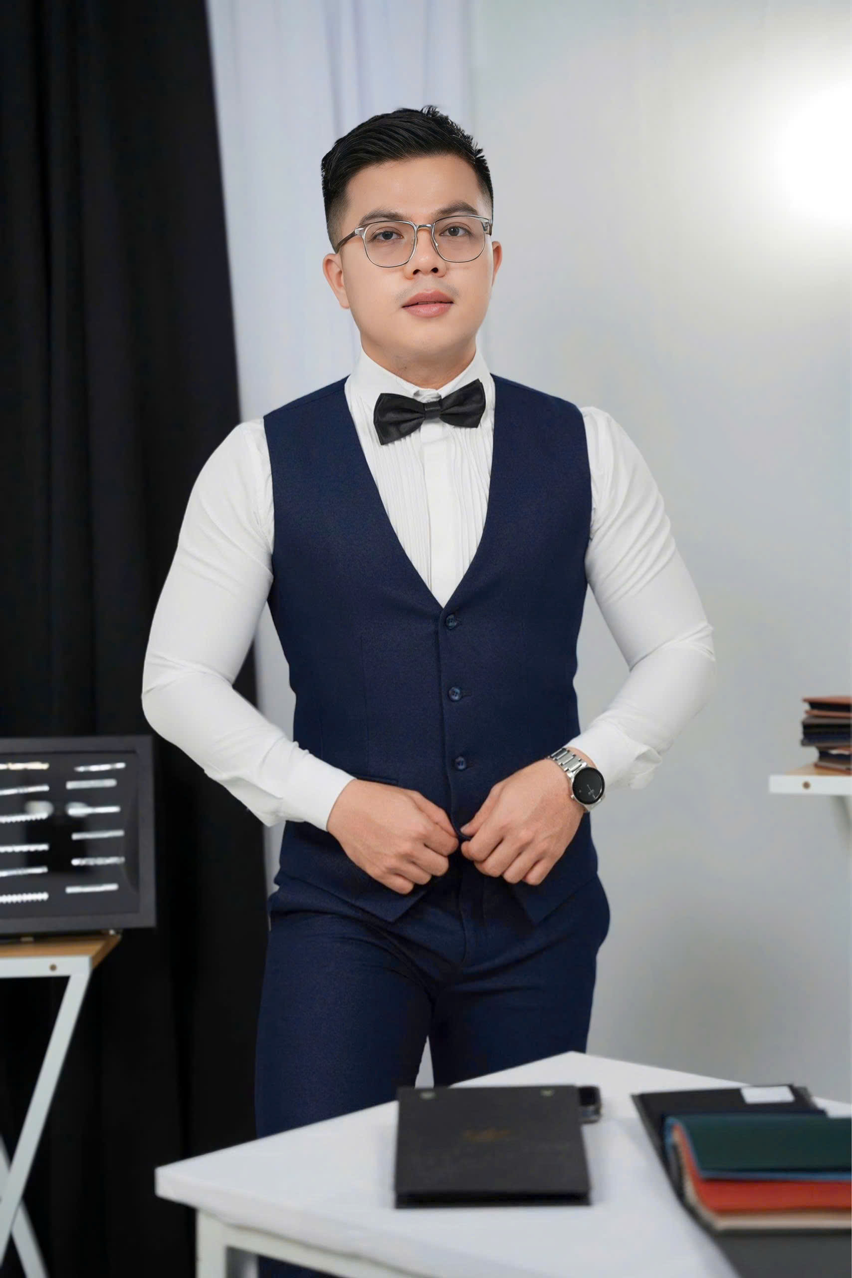Xanh Đen - PREMIUM 2025 Áo Vest + Quần + Ghile — 2