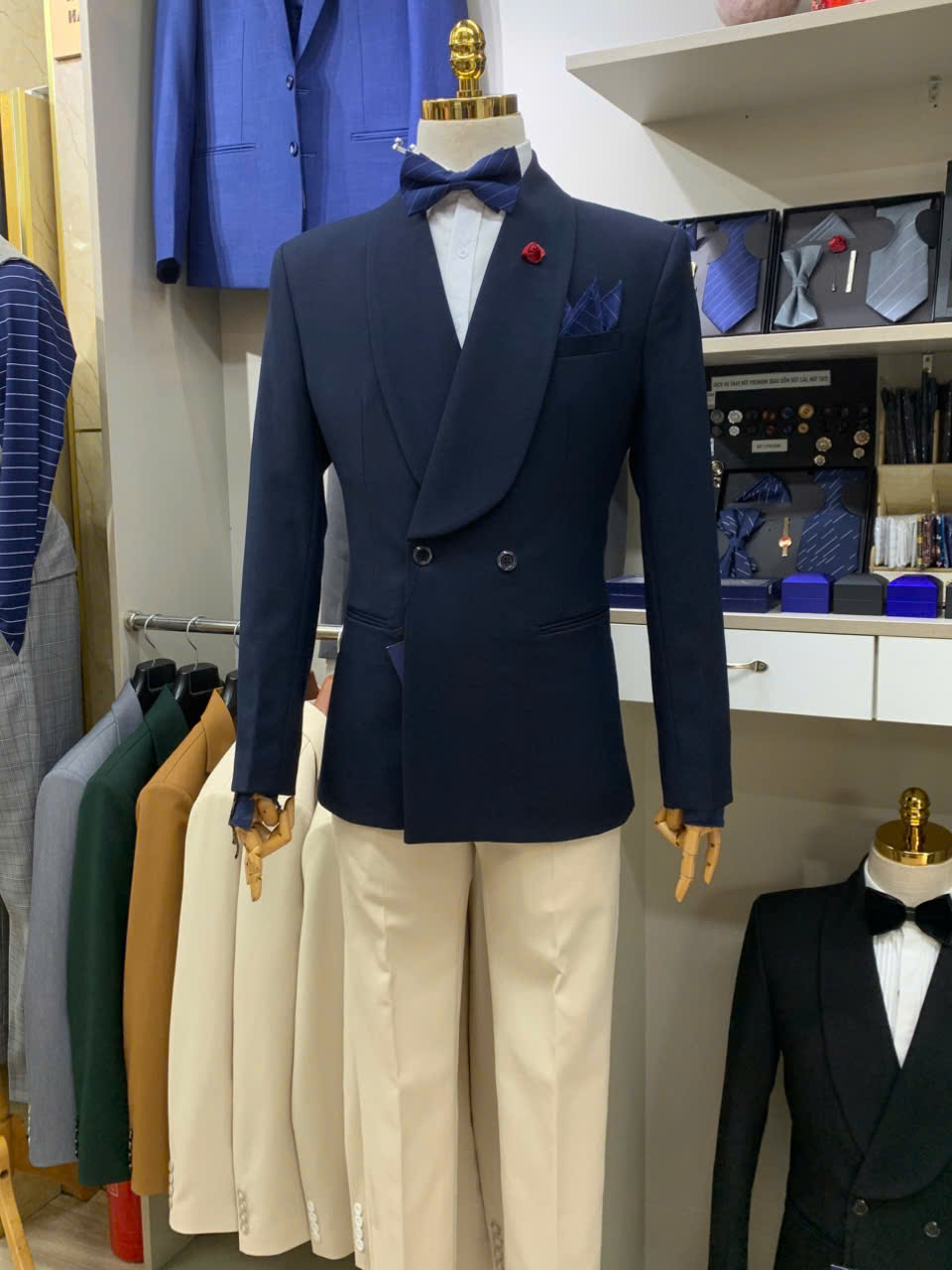 Xanh đen - MED - Áo Vest 6 Nút — 1