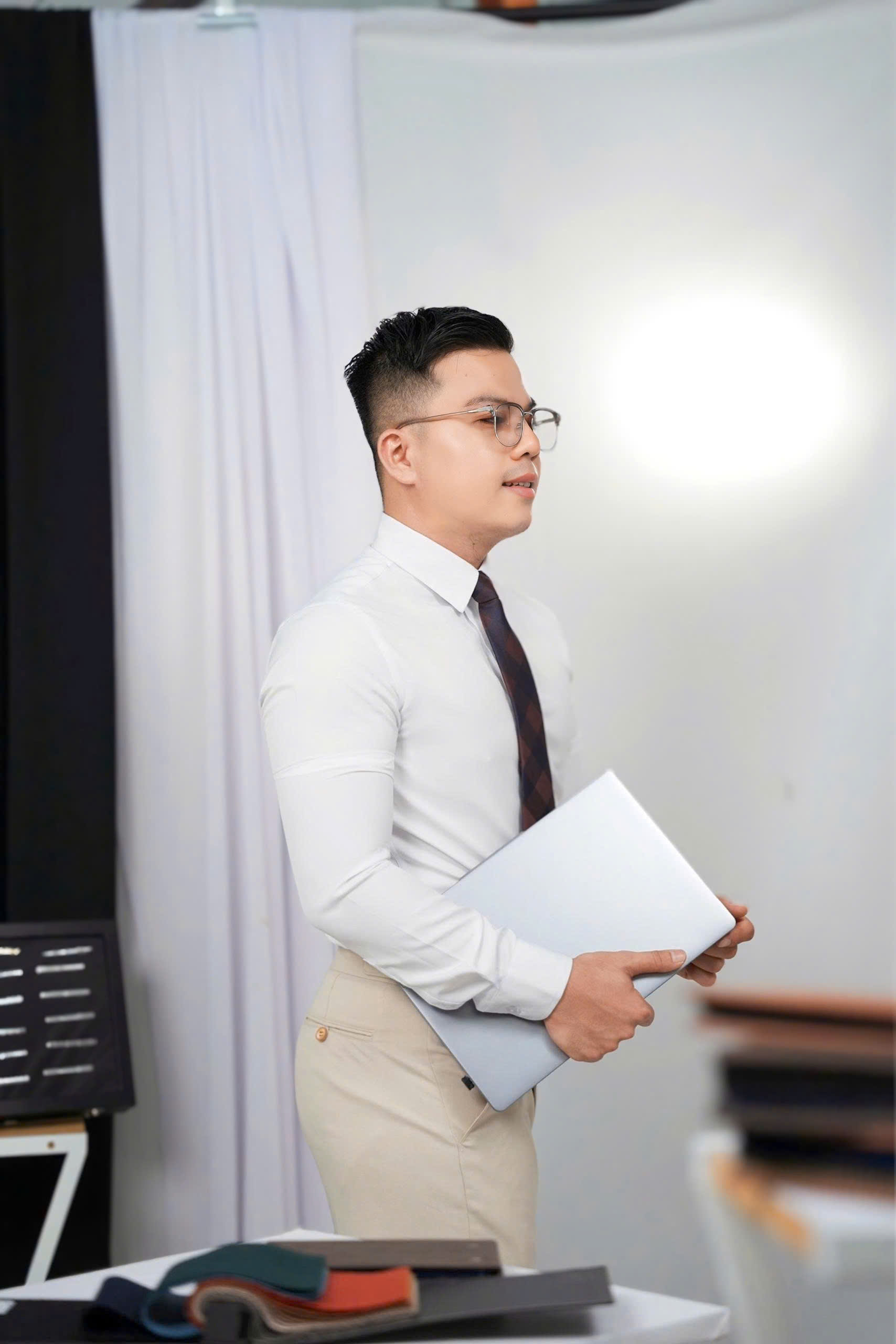 Quần Sidetab - Màu Kem - MED — 3